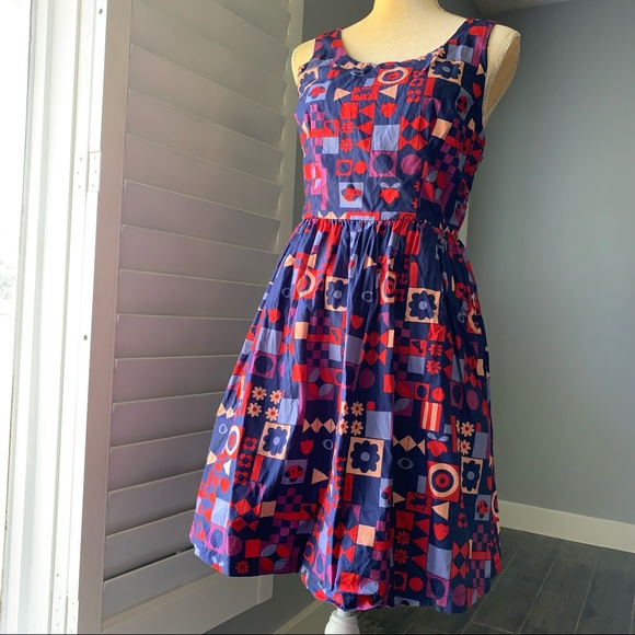 MODCLOTH COLORFUL SLEEVELESS DRESS SIZE M - Picture 4 of 8